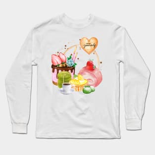 Treat Yourself - Dessert First! Long Sleeve T-Shirt